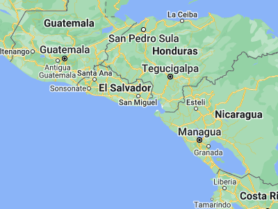 Map showing location of Chirilagua (13.22028, -88.13861)