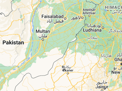 Map showing location of Chishtiān Mandi (29.8, 72.86667)
