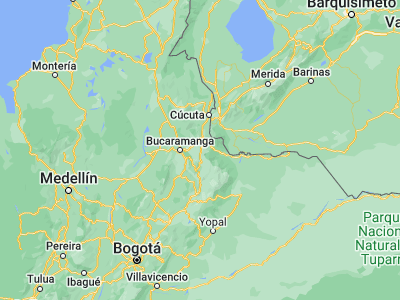 Map showing location of Chitagá (7.13781, -72.66456)