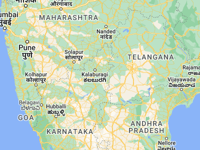 Map showing location of Chītāpur (17.12357, 77.0824)