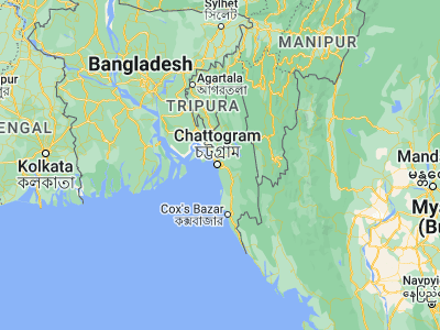 Map showing location of Chittagong (22.3384, 91.83168)
