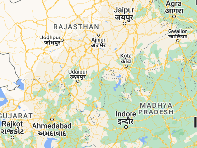 Map showing location of Chittaurgarh (24.88963, 74.62403)