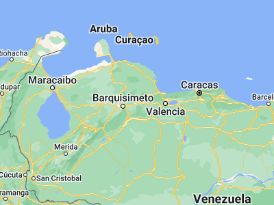 Map showing location of Chivacoa (10.16028, -68.895)
