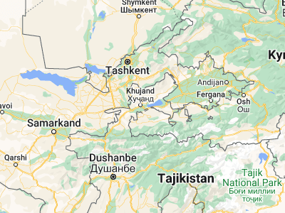 Map showing location of Chkalov (40.23417, 69.69481)