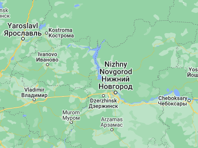 Map showing location of Chkalovsk (56.76776, 43.25135)