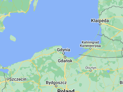 Map showing location of Chłapowo (54.80365, 18.37352)