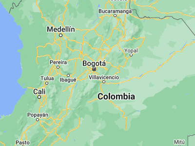 Map showing location of Choachí (4.52897, -73.92273)