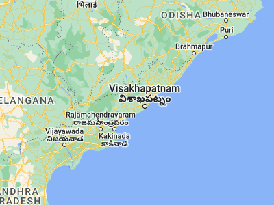 Map showing location of Chodavaram (17.83333, 82.95)