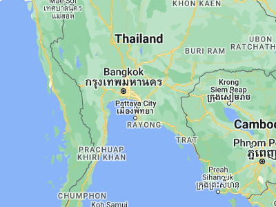 Map showing location of Chon Buri (13.3622, 100.98345)