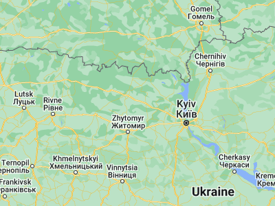 Map showing location of Chopovychi (50.83325, 28.95334)