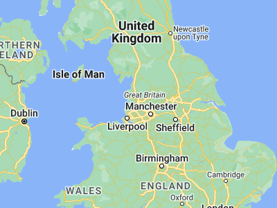 Map showing location of Chorley (53.65, -2.61667)