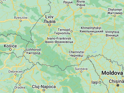 Map showing location of Chornoliztsi (48.83034, 24.89576)