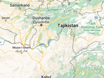 Map showing location of Chubek (37.61366, 69.70611)