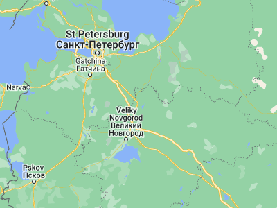 Map showing location of Chudovo (59.11667, 31.68333)