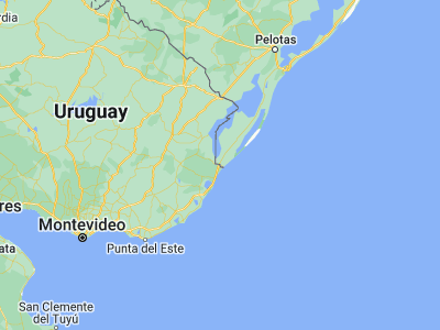 Map showing location of Chuí (-33.69111, -53.45667)
