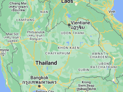 Map showing location of Chum Phae (16.5443, 102.09924)