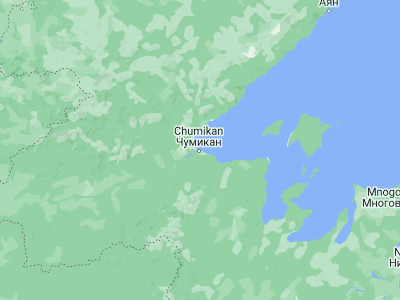 Map showing location of Chumikan (54.71857, 135.3163)
