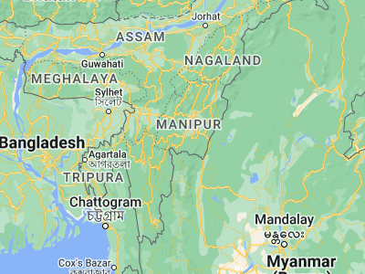 Map showing location of Churāchāndpur (24.33353, 93.66999)