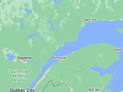 Map showing location of Chute-aux-Outardes (49.11679, -68.39896)