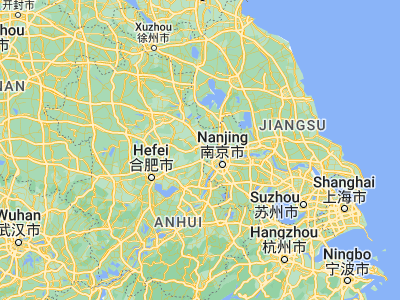Map showing location of Chuzhou (32.32194, 118.29778)