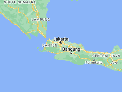 Map showing location of Cibinong (-6.48167, 106.85417)