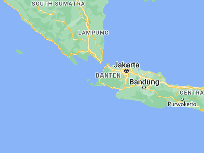 Map showing location of Cibungurgardu (-6.4675, 105.8147)