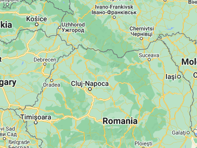Map showing location of Ciceu-Giurgeşti (47.25, 24.01667)