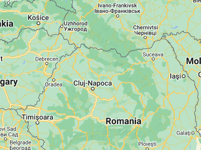 Map showing location of Ciceu-Mihăieşti (47.2, 23.96667)