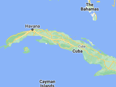 Map showing location of Cienfuegos (22.14611, -80.43556)