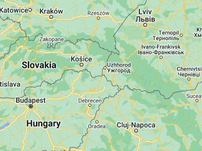 Map showing location of Čierna nad Tisou (48.41704, 22.08865)