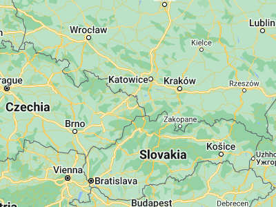 Map showing location of Cieszyn (49.75133, 18.63213)