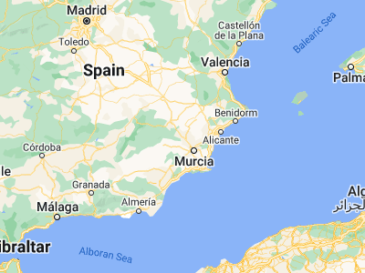 Map showing location of Cieza (38.23998, -1.41987)