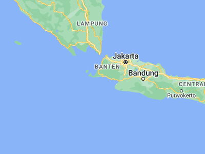 Map showing location of Cikiruh Wetan (-6.8262, 105.8757)