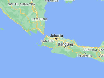 Map showing location of Cikupa (-6.23639, 106.50833)