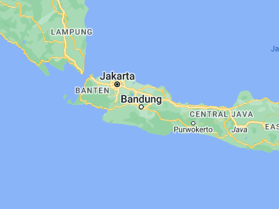 Map showing location of Cimahi (-6.87222, 107.5425)