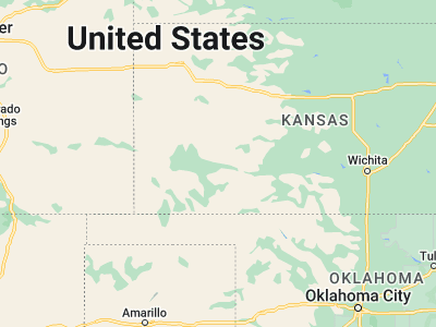Map showing location of Cimarron (37.80669, -100.3482)