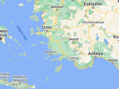 Map showing location of Çine (37.61167, 28.06139)