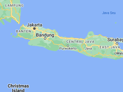 Map showing location of Cipari (-7.4391, 108.7635)
