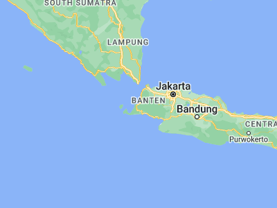 Map showing location of Ciseukeut Timur (-6.5232, 105.7548)