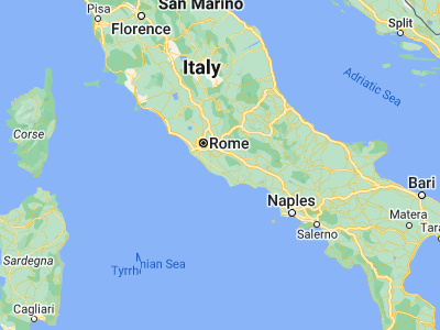 Map showing location of Cisterna di Latina (41.5908, 12.82808)
