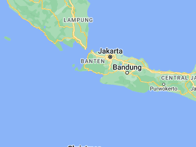 Map showing location of Cisujen Satu (-6.9776, 106.3056)