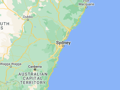 Map showing location of City of Parramatta (-33.81667, 151)
