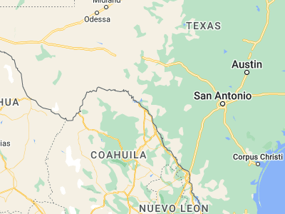 Map showing location of Ciudad Acuña (29.32322, -100.95217)