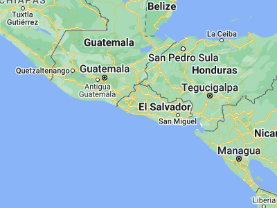 Map showing location of Ciudad Arce (13.84028, -89.44722)