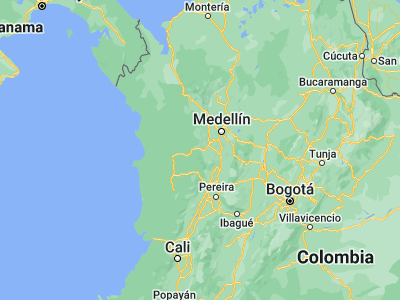 Map showing location of Ciudad Bolívar (5.85389, -76.02528)