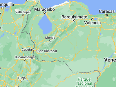 Map showing location of Ciudad Bolivia (8.35304, -70.57121)