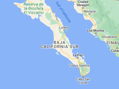 Map showing location of Ciudad Constitución (25.03371, -111.65991)