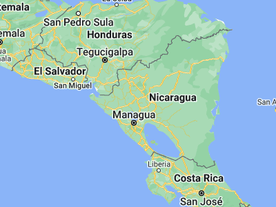 Map showing location of Ciudad Darío (12.73143, -86.12402)