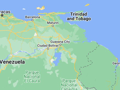 Map showing location of Ciudad Guayana (8.35122, -62.64102)