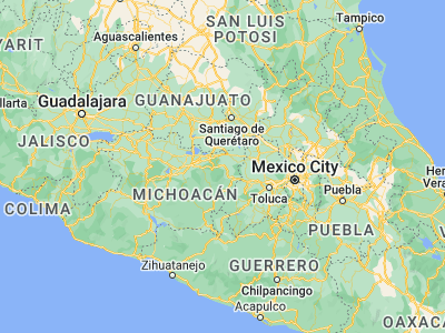Map showing location of Ciudad Hidalgo (19.69229, -100.55739)